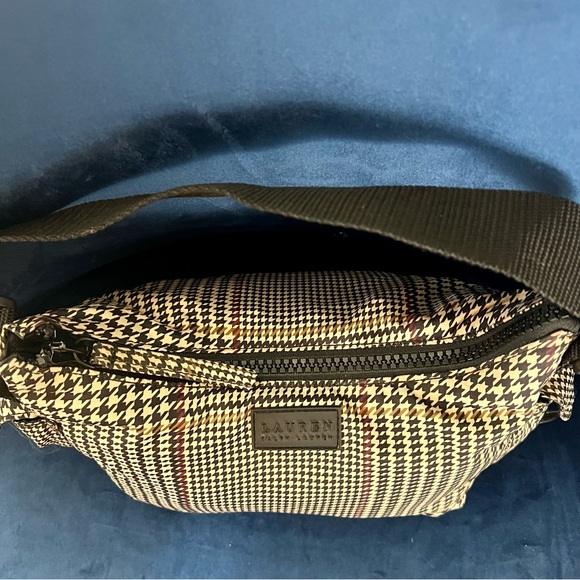 Lauren Ralph Lauren | VTG Houndstooth Small Hobo Handbag - Picture 10 of 14